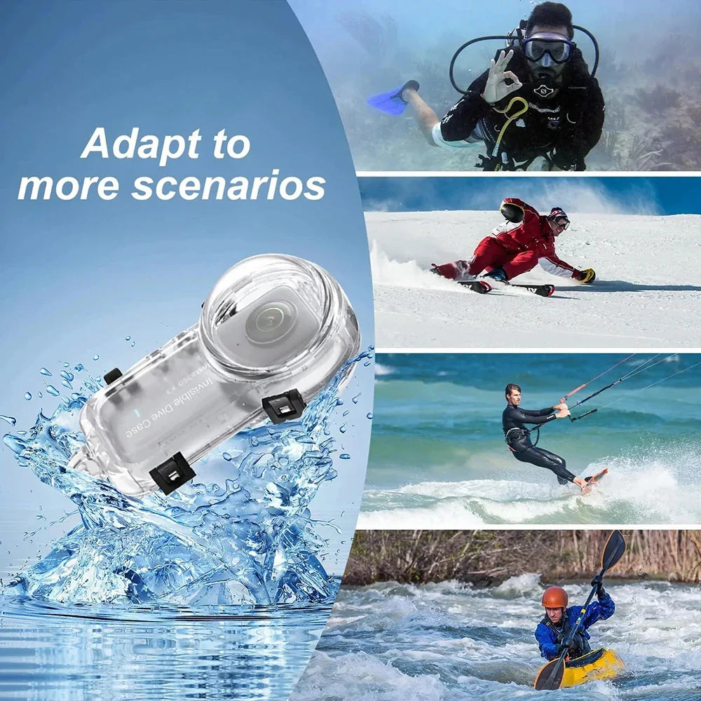 Invisible Dive Case for Insta360 X3 – Waterproof 50M Diving Protector Shell for Insta360 X3 Accessories (2023)