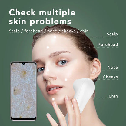 Wireless Dermatoscope Skin Analyzer — 1000X WiFi Magnifier for Scalp & Facial Skin Diagnostics