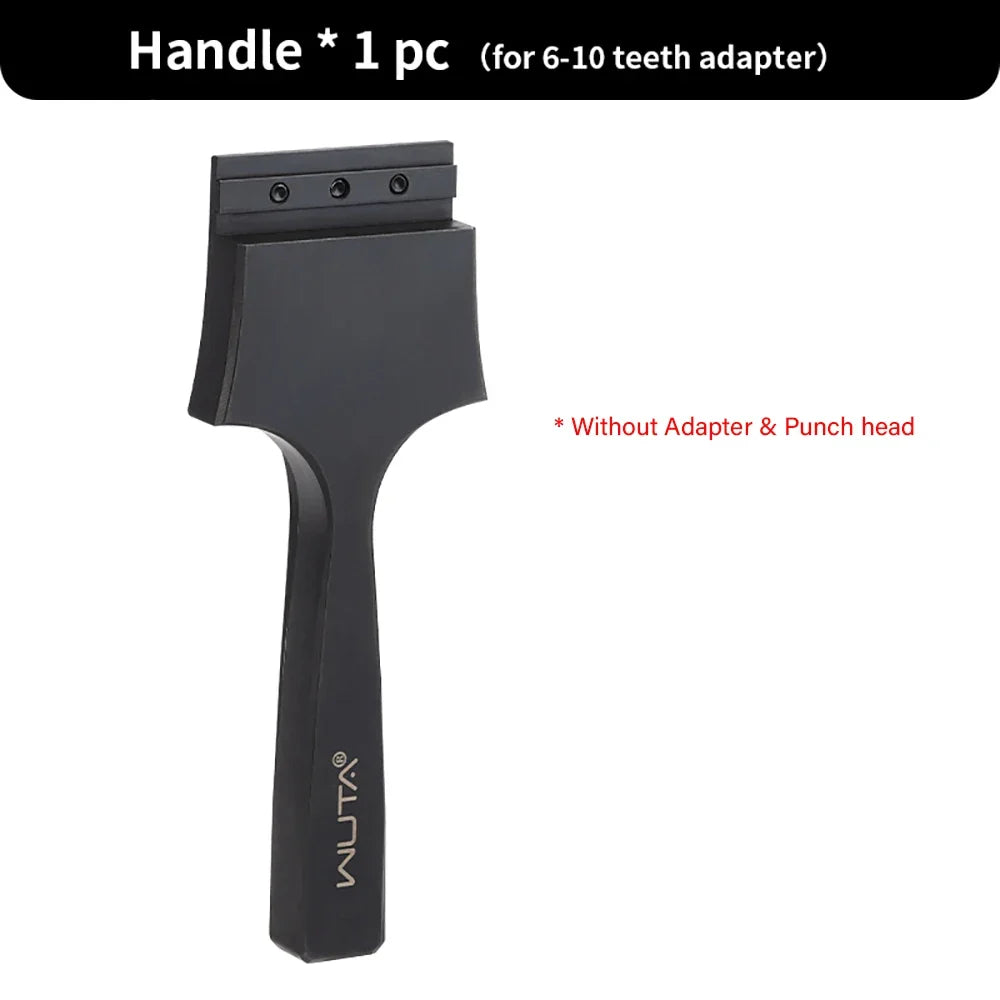 WUTA Leather Hole Punch Tool - Multifunctional Round Pricking Iron with Interchangeable Heads for Leather Craft & Stitching