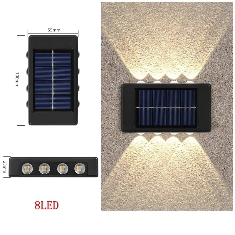 Solar LED Outdoor Wall Light - Waterproof Solar Sensor Lamp for Garden, Yard & Street Decoration