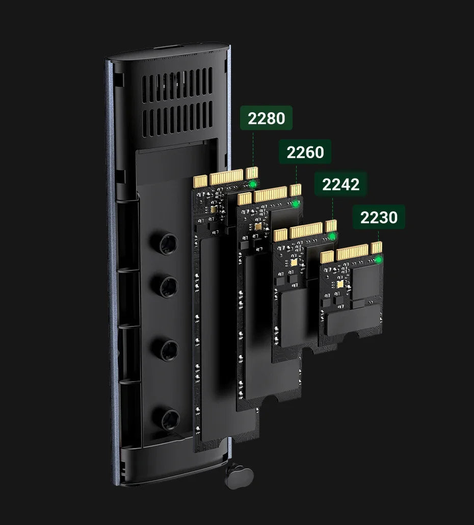 UGREEN M2 SSD Case – NVMe SATA Dual Protocol M.2 to USB Type C 3.1 Adapter, SSD Disk Box for PCIe NGFF & SATA SSD
