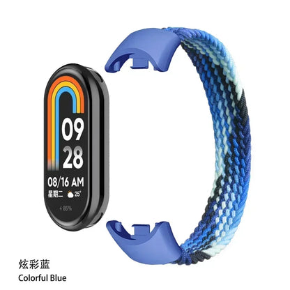 Braided Nylon Solo Loop for Xiaomi Mi Band 9 & 8 – Elastic NFC Replacement Strap Bracelet
