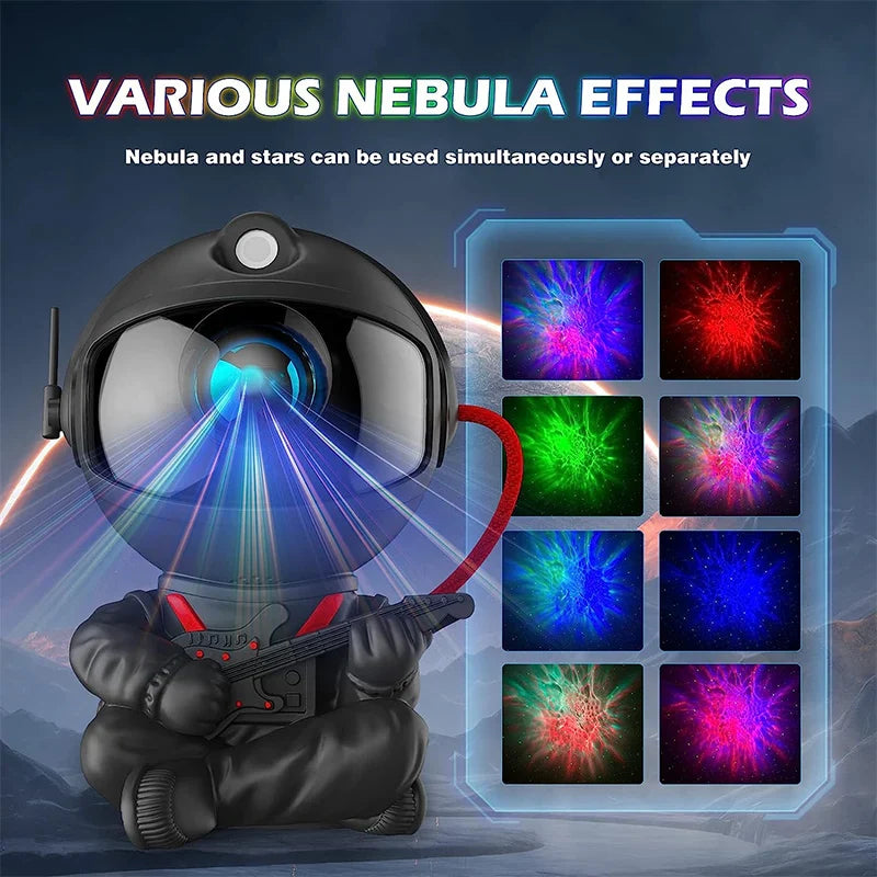 Galaxy Star Projector LED Night Light - Astronaut Design for Bedroom Decor and Children's Gifts