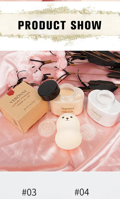 Banana-Shaped Loose Powder – Pore-Reducing, Long-Lasting Matte Finish Natural Face Makeup Powder