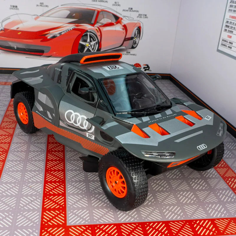 Audi RS Q E-Tron Model Car - 1:24 Alloy Racing Car Collectible with Opening Doors & Gift for Boys