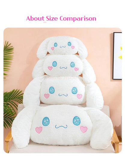 70 / 90 / 110 / 130cm cm Aoger Cinnamoroll Plush Doll – Kawaii Cartoon Stuffed Toy, Car Headrest Pillow & Back Cushion, Birthday Gift