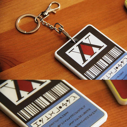 Anime Character PVC Card Holder Set with Keychain Pendant – Hisoka, Kurapika & Killua Cosplay ID Card Case Accessory Prop