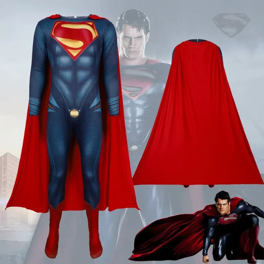 Superman Cosplay Costume – Halloween & Carnival Party Hero Outfit for Men and Women