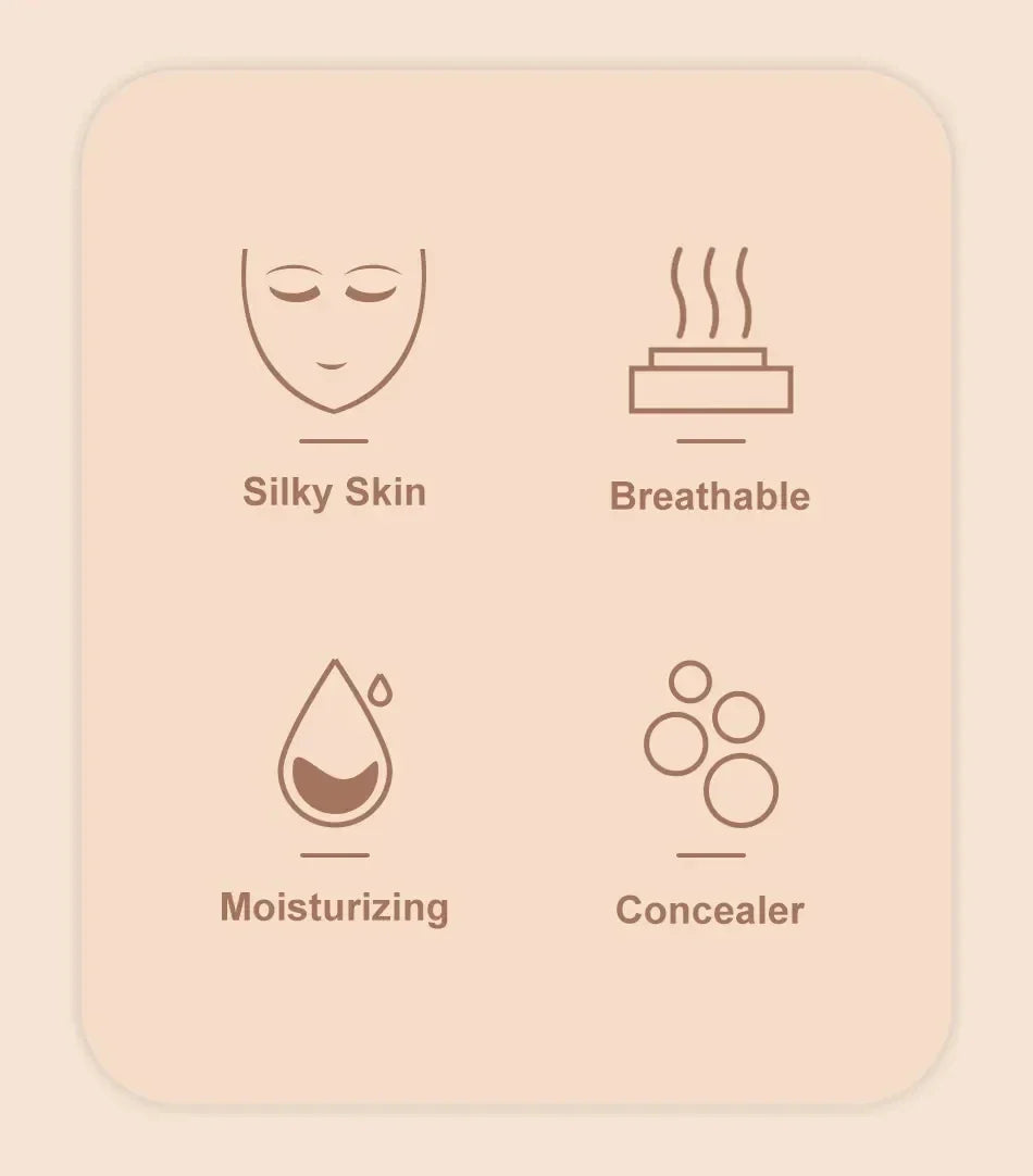 Mushroom Head Air Cushion CC Cream – Natural Moisturizing Foundation, Whitening Concealer & Oil-Control BB Makeup