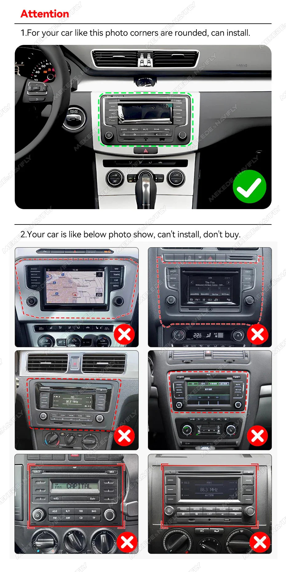 Android 13 Wireless CarPlay Multimedia Player – 7/8/9" IPS Screen GPS & WiFi Car Radio for VW Passat, Golf, Polo, Jetta & Skoda