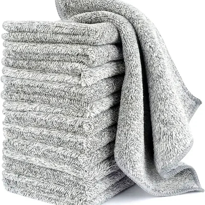 Microfiber Cleaning Cloths – Soft Absorbent Stain-Removing Reusable Towels for Car, Bicycle & Kitchen Cleaning