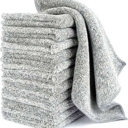 Microfiber Cleaning Cloths – Soft Absorbent Stain-Removing Reusable Towels for Car, Bicycle & Kitchen Cleaning