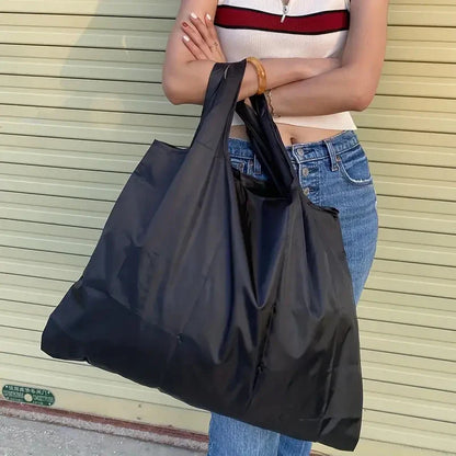 Large Capacity Foldable Shopping Bag – Eco-Friendly Waterproof Grocery & Supermarket Shoulder Tote