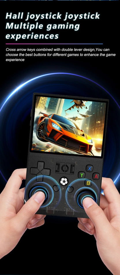 Open Source R36 PRO Retro Handheld Game Console 3.5" IPS Screen Linux Portable Player with 128GB Games