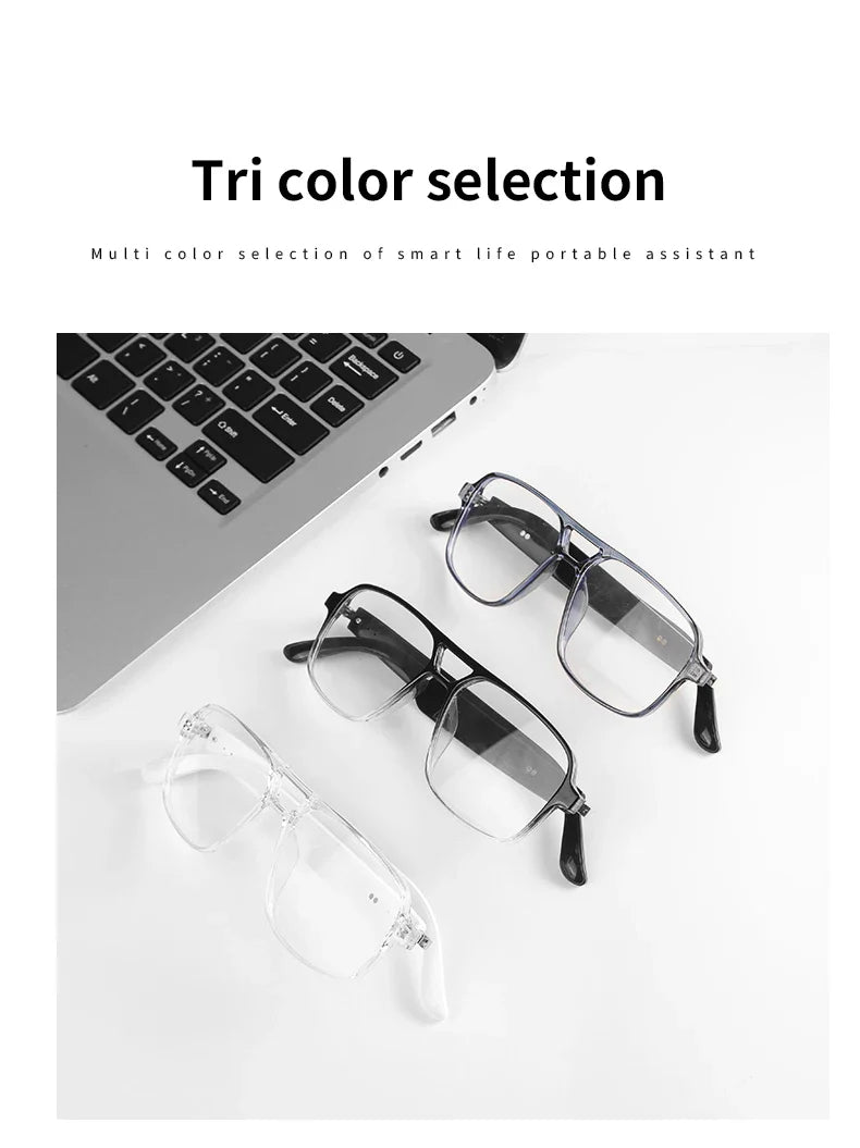 Smart Glasses GS10 – Color-Changing Bluetooth Glasses with Call, Voice Assistant, Camera & Music Playback for Men & Women