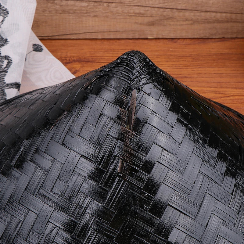 Samurai Straw Ninja Hat — Asian Bamboo Conical Cosplay Cap, Japanese Rice Farmer Party Decorative Hat