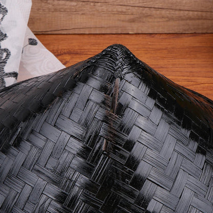 Samurai Straw Ninja Hat — Asian Bamboo Conical Cosplay Cap, Japanese Rice Farmer Party Decorative Hat