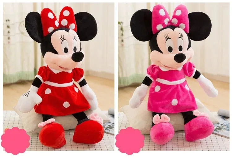 Disney Mickey & Minnie 35cm Plush Toy Cute Couple Red Pink Gift for Kids