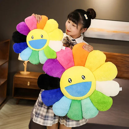 40/60cm Sunflower Plush Pillow — Soft Flower Cushion for Sofa, Bed & Room Decor, Kawaii Gift