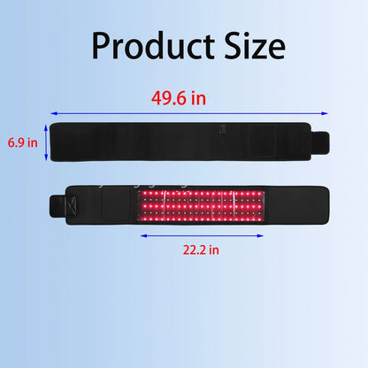 Red & Infrared Light Therapy Belt 850nm 660nm LED Slimming Waist Wrap Fat Burn Full Body Heat Pad