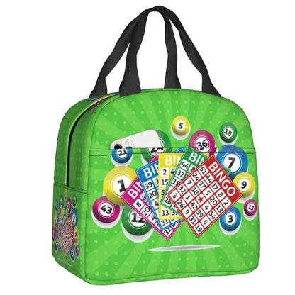 Bingo Queen Insulated Lunch Bag - Waterproof Thermal Cooler Tote for Work, Office & Picnics