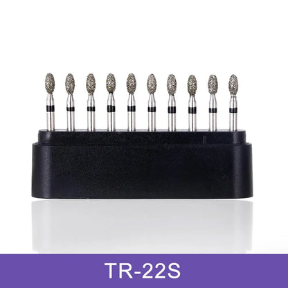AZDENT Dental Diamond Burs Kit – Multiple Models with Black Storage Box for High-Speed Handpiece