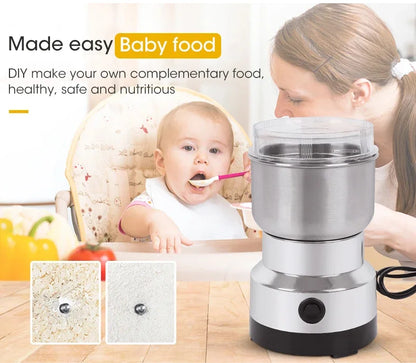 Mini Electric Grinder 300ml – Ultrafine Pulverizer for Baby Food, Coffee, Spices & Grains with 2/4 Blades