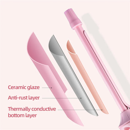 Style with Precision: CkeyiN Mini 9mm Hair Curling Iron - Professional Ceramic Electric Curler Wand for Salon-Quality Curls