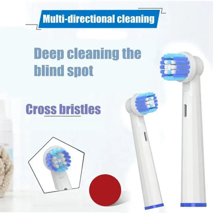 Replacement Brush Heads for Oral-B io2-io10 & Cross Action Electric Toothbrush – Compatible Nozzles