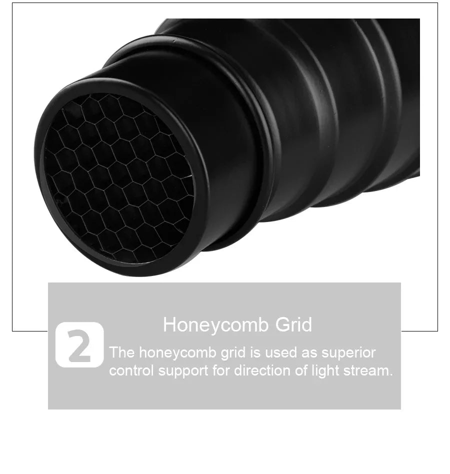 GODOX SN-01 Bowens Mount Large Snoot – Photography Studio Flash Light Fittings, Accessories for Godox S-Type, DE300, SK400 II