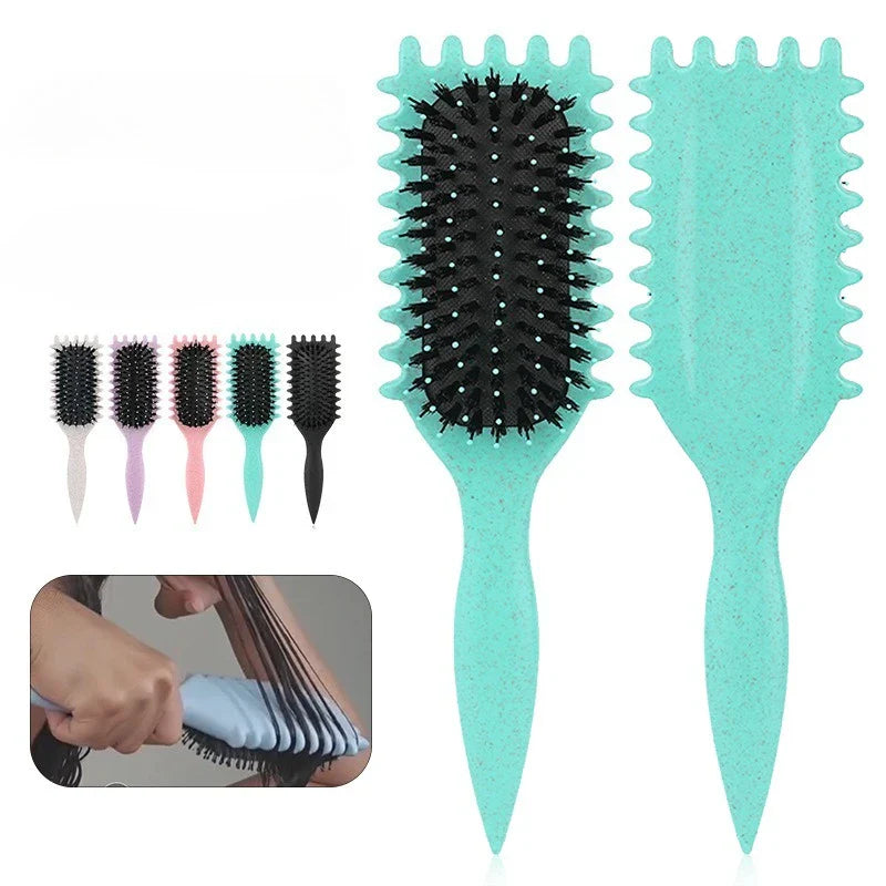 Salon Curly Hair Styling Brush – Detangling & Shaping Tool for Men’s and Women’s Curls