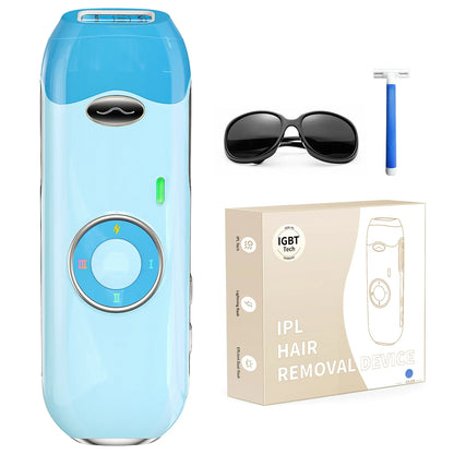 IPL Hair Removal Laser 22J — Unlimited Flashes IGBT, 5.2cm² Light Painless Epilator for Face, Armpit & Bikini Body Treatment