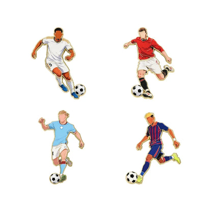 Sports Player Enamel Brooch Pins - Basketball & Football Star Lapel Pins for Clothing and Backpacks