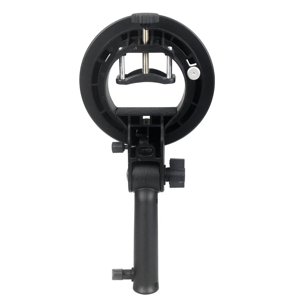 Handheld S-Type Bracket Holder with Bowens Mount — Compatible with Speedlite Flash, Softbox, Snoot & Umbrella