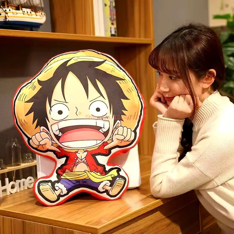 One Piece Anime Pillow – Luffy, Zoro, Sanji, Chopper & Usopp Stuffed Cartoon Cushion Toy, Perfect Birthday Gift