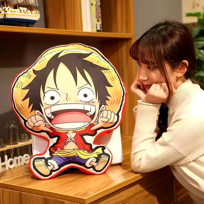 One Piece Anime Pillow – Luffy, Zoro, Sanji, Chopper & Usopp Stuffed Cartoon Cushion Toy, Perfect Birthday Gift
