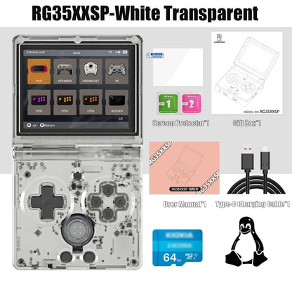 ANBERNIC RG35XXSP Flip Handheld Game Console – 3.5” IPS Display, 64GB, 64-Bit Linux, Online Play