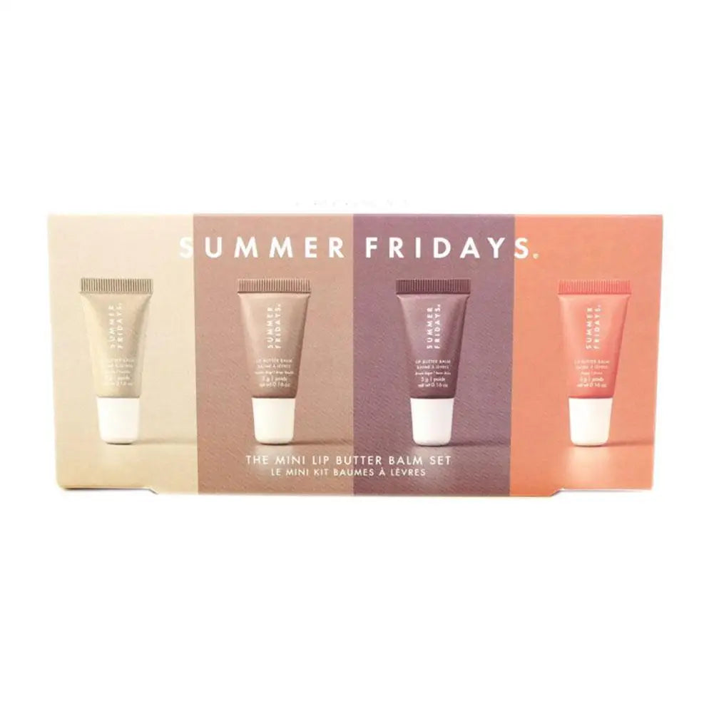 Summer Fridays Vanilla Beige Lip Balm Set – Moisturizing Lip Gloss & Transparent Lipstick with Soft Tube & Mirror