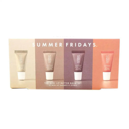 Summer Fridays Vanilla Beige Lip Balm Set – Moisturizing Lip Gloss & Transparent Lipstick with Soft Tube & Mirror