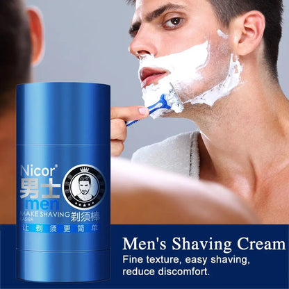 1/2/3PCS Mint Scent Men’s Shaving Cream Stick – Rich Foam 2-in-1 Shaving & Cleansing Hydrating Beard Cream