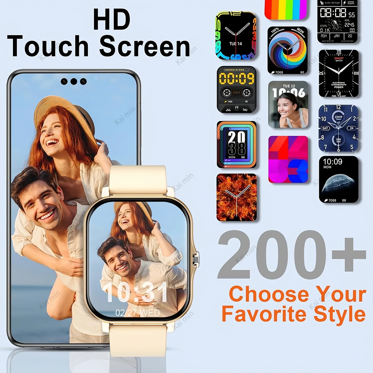2025 New Upgrade Smartwatch – 1.83" Full Touch Display, Bluetooth Call, Sports Tracking for Men & Women, Android & iOS Compatible