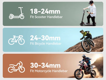 Joyroom Shockproof Bike & Motorcycle Phone Holder – Quick Install Mount with Vibration Dampener for 4.7-7" Phones
