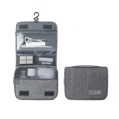 Portable Toiletry Washbag with Hanging Hook | Waterproof Cosmetic Storage Bag for Travel, Men & Women