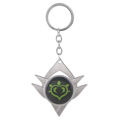 Genshin Impact Venti Eye Keychain 1:1 – Luminous Anime Cosplay Key Ring Backpack Pendant Gaming Accessories Gift
