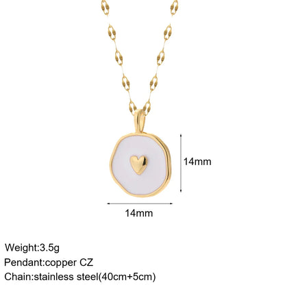 Heart Evil Blue Eye Sun Necklace – Cute Dog, Bee & Elephant Gold Pendant with Long Stainless Steel Chain for Women