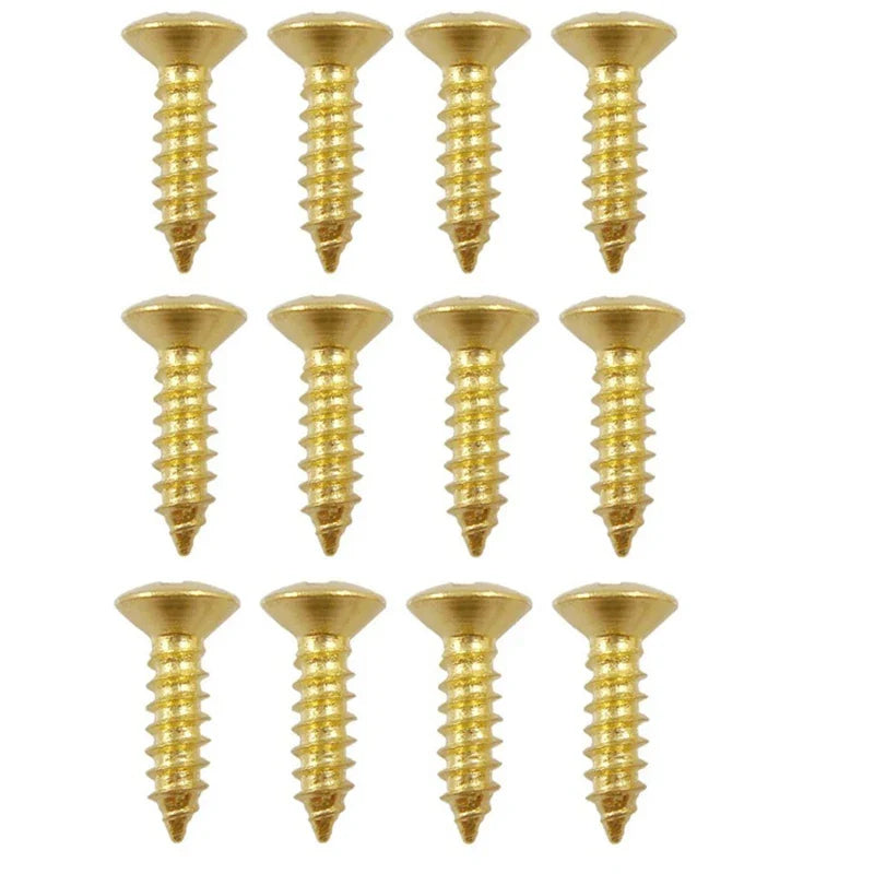 Electric Guitar Bass Pickguard Screws - 3x12mm Protective Plate Rear Cover Screws with Storage Box