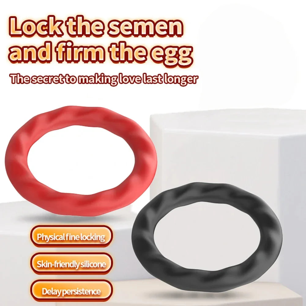 3PCS Durable Silicone Cock Rings – Penis Enlargement, Delay Ejaculation & Scrotum Lock Rings for Men Adults