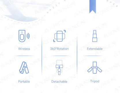 Bluetooth Selfie Stick Tripod with Wireless Remote and Phone Holder – Adjustable Desktop Stand for iPhone & Android, Optional Fill Light