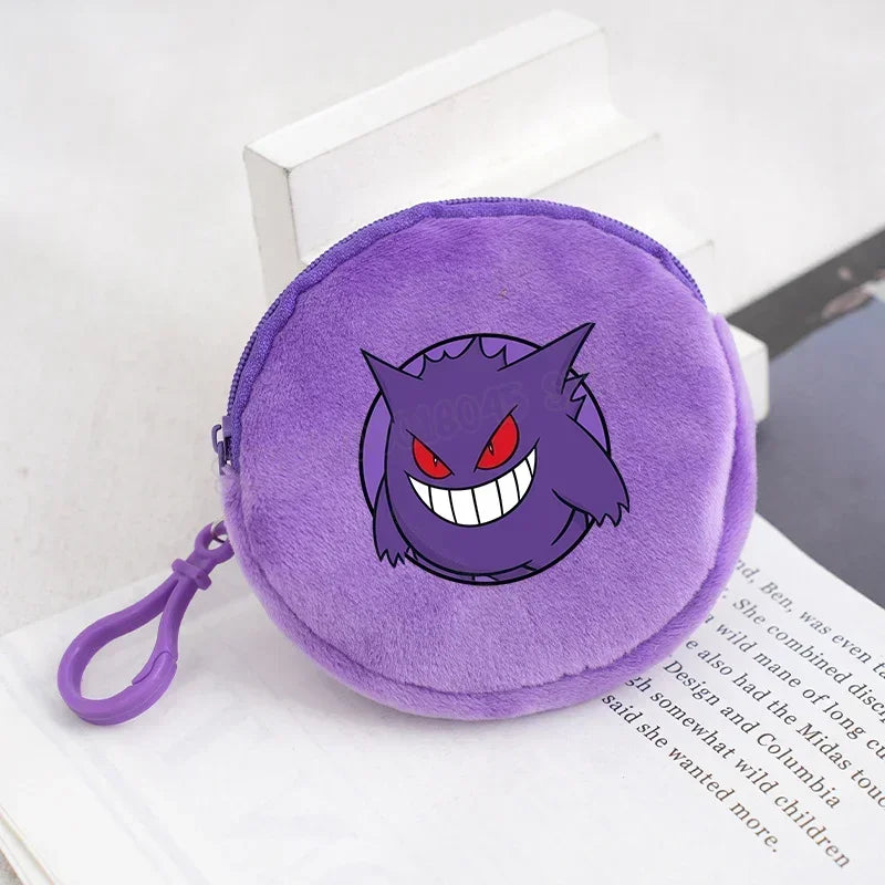 Pokemon Kids Plush Coin Purse — Pikachu, Charmander, Gengar, Squirtle & Charizard Mini Zipper Wallet for Boys & Girls