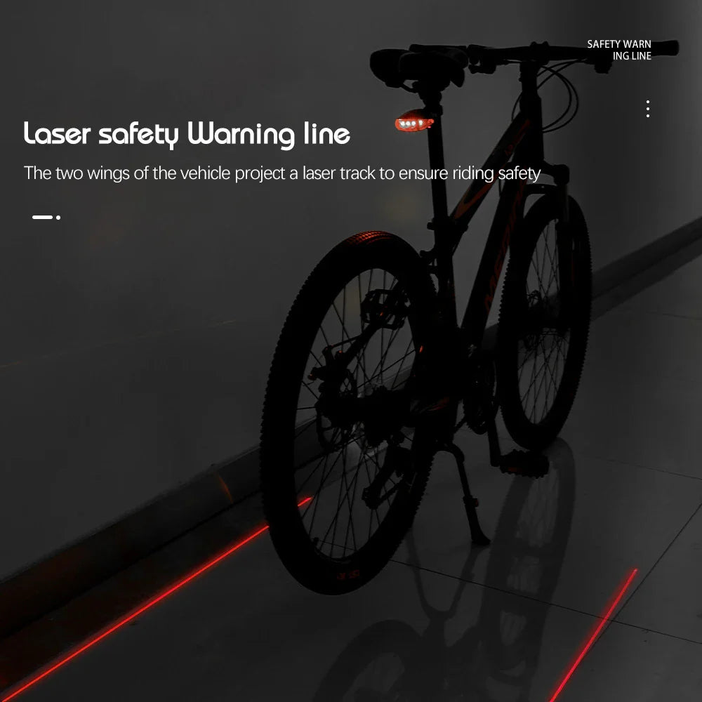 Waterproof Bicycle Warning Tail Light – Night Riding Safety Rear Lamp for MTB, Bike Taillight Cycling Accessories